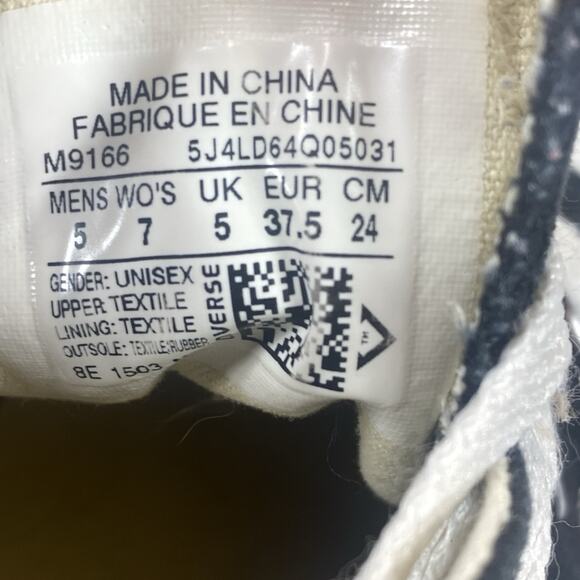 Converse Chuck Taylor All Star Ox Womens Black And White Size 7 Low Top Shoes - Picture 9 of 9